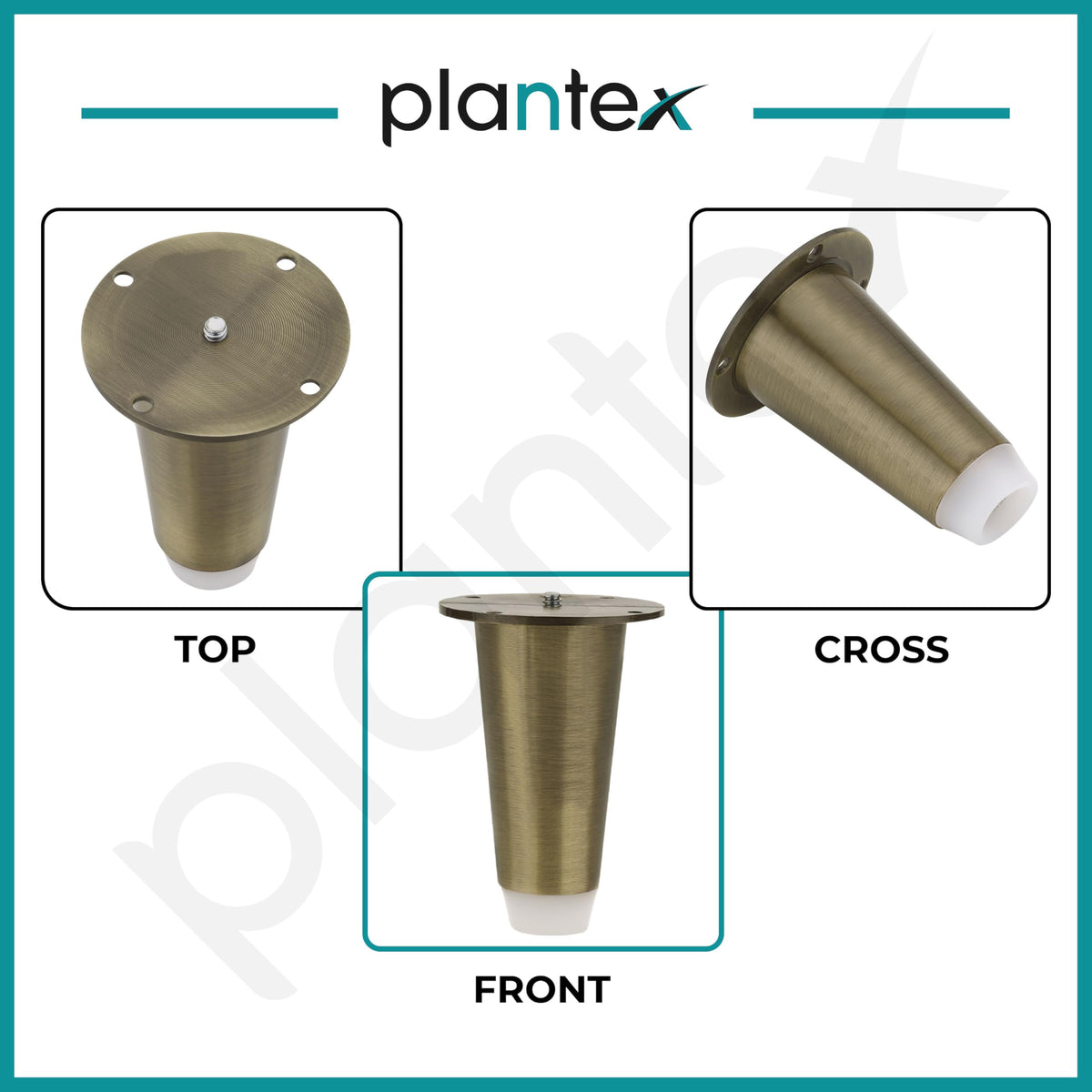 Plantex Heavy Duty Stainless Steel 4 inch Sofa Leg/Bed Furniture Leg Pair for Home/Furniture Sofa Legs for Table/Support Legs/Furniture Leg (Brass Antique) Set of 4 Pcs-5