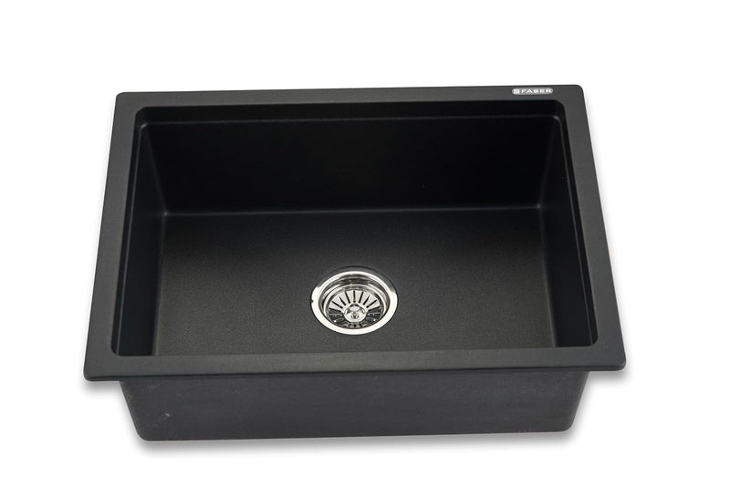 Faber Verona Ingranite24"X18"Single Bowl Sink|Includes Plumbing Waste Kit|25 Years Warranty|Silent,Scratch,Dent&Heat Res