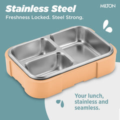 Bravo 3 Steel Thermoware Lunchbox (Milton)