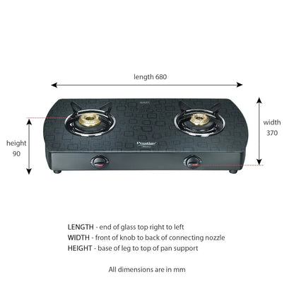 Gas Stove 2B Glasstop Schott Gts 02