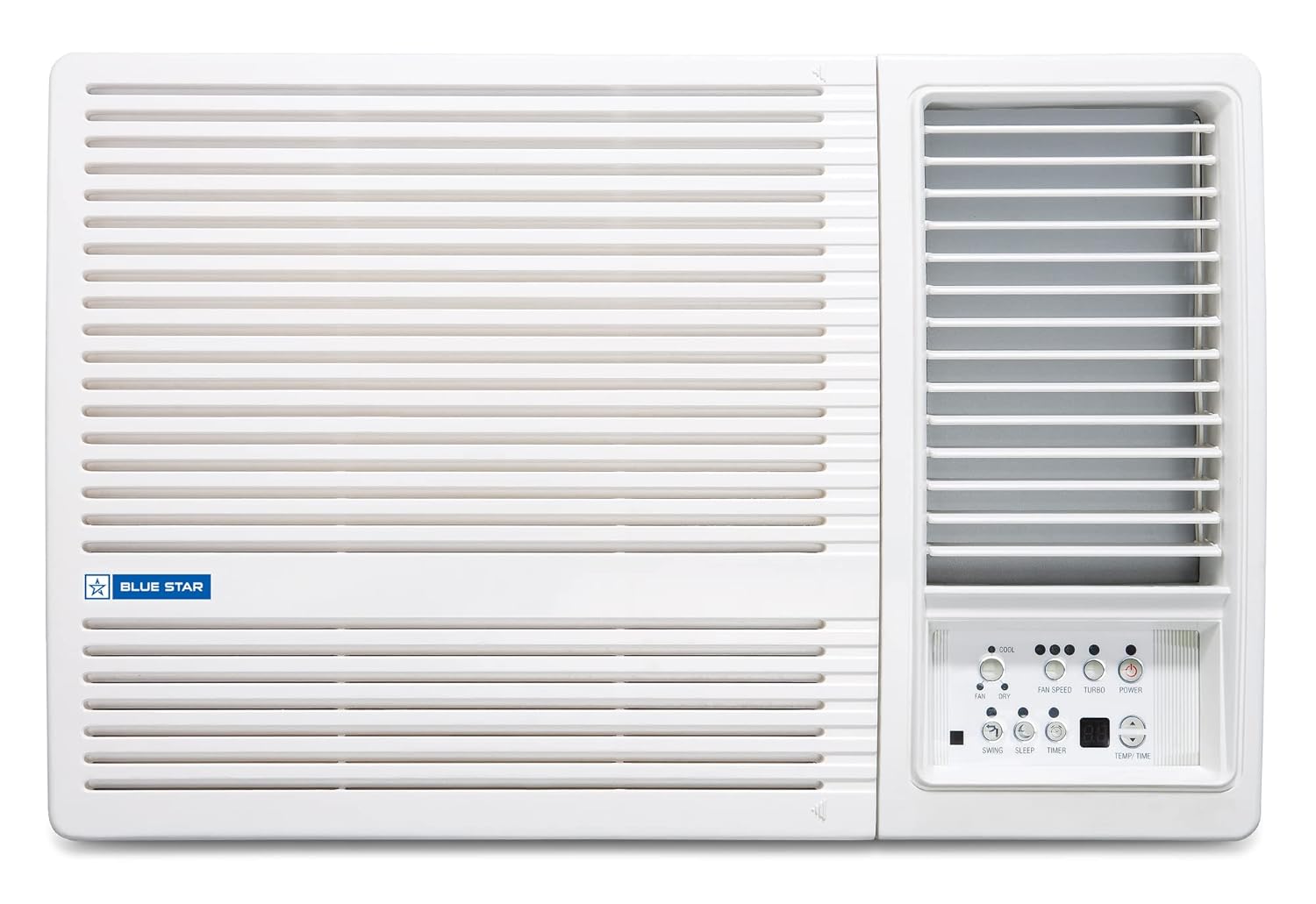 Blue Star 2 Ton 3 Star Fixed Speed Window AC (Copper, Turbo Cool, Humidity Control, Fan Modes-Auto/High/Medium/Low, Hydrophilic Blue Fins, Dust Filters, Self-Diagnosis, WFA324LN, White)