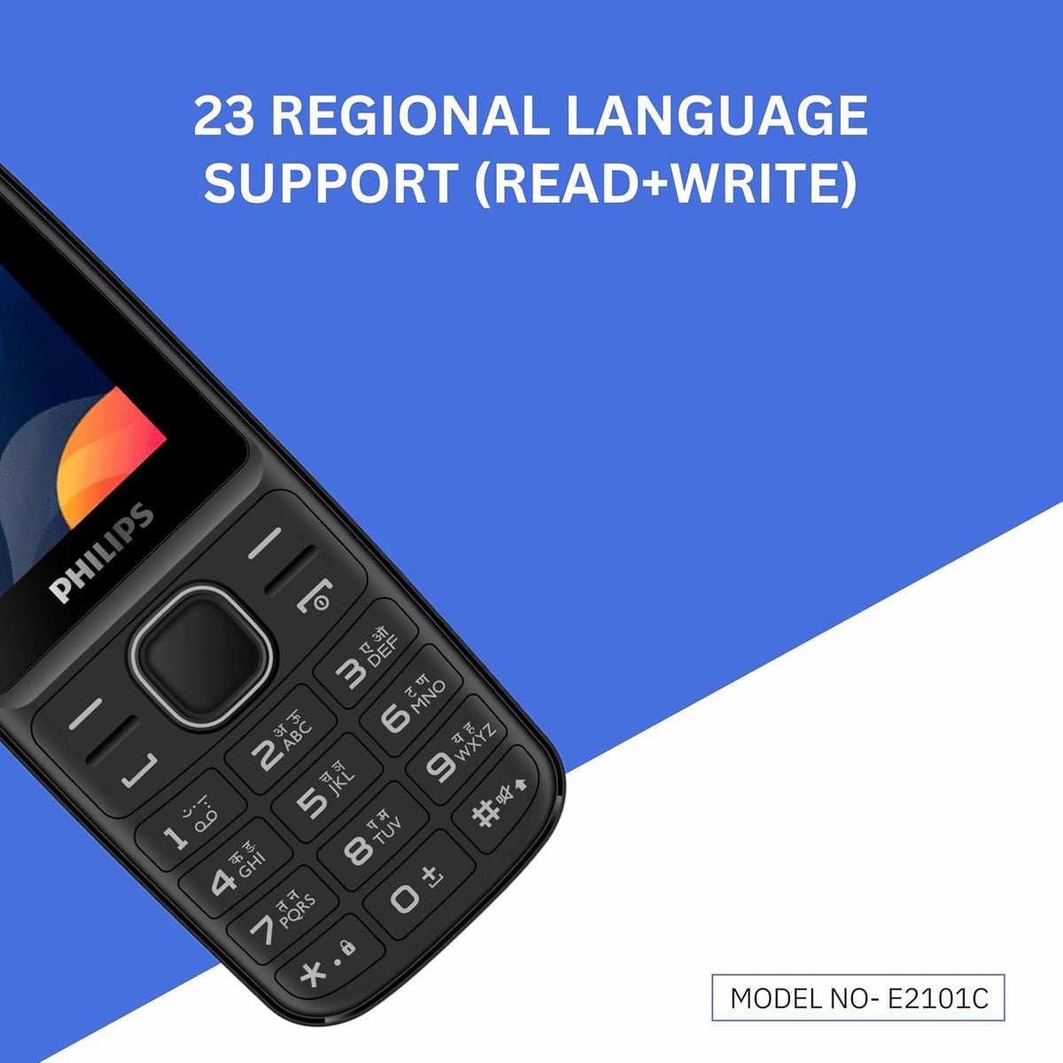 Philips All-New E2101 C Dual Sim keypad Phone (with Voice Talker Feature)