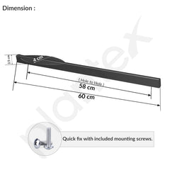 Plantex Cabinet Handle/600mm Handle for Cabinet/Drawer/Kitchen Handle/Door Pull-Push Handle for Home/Office - Pack of 1 (Black) (Model APS-DTC-5590)-3