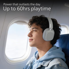 Philips TAH6550 Bluetooth Wireless Over-Ear Headphones with 3 Mics, 60 Hours Battery Life, 40mm Drivers (TAH6550-RT)