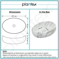 Plantex Ceramic Basin for Bathroom/Table Top Ceramic Basin/Washbasin for Bathroom (Marble Finish - 19.5 x 14 x 6 Inch)-3