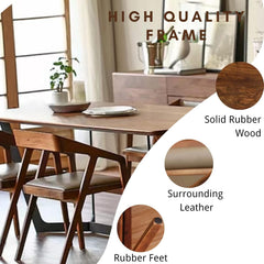 Solid Sheesham Arm Chair Modern Furniture Off Games Wooden High Chair Pu Leather Cushion for Kitchen | Living R