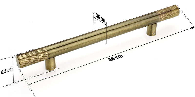 Plantex Door Handle/18 Inch Heavy Duty Pull-Push Door Handle - Antique Brass (Wood/Glass) - 3 Years Warranty-2