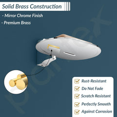 Plantex Rich Brass Unique Soap Holder for Bathroom/Wall Mounted Soap Dish/Soap Stand/Bathroom Accessories - (Chrome)-2