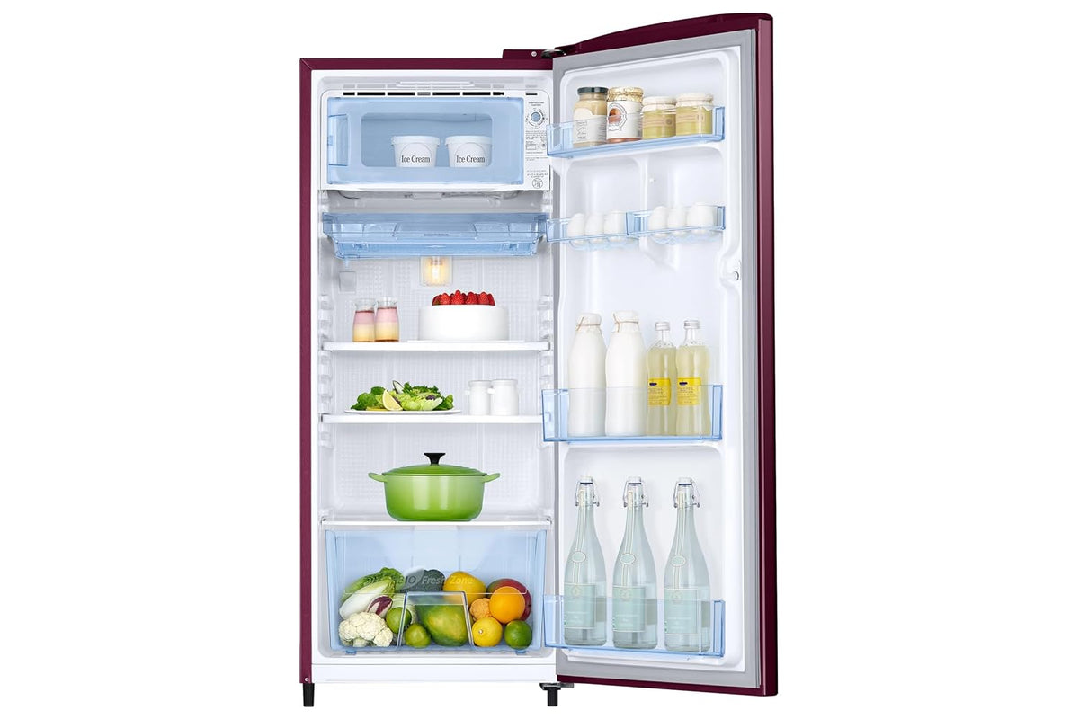 Samsung 183 L, 2 Star, Digital Inverter, Direct-Cool Single Door Refrigerator (RR20H2712HN/NL, Himalayan Poppy Red, Single Touch Defrost, 2026 Model)-5