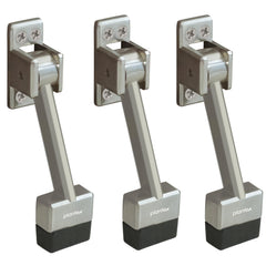 Plantex Door Stopper - 5 Inch Long Gate Stopper for Wooden Doors/Stops for Door - Set of 3 (Silver Matt)-1