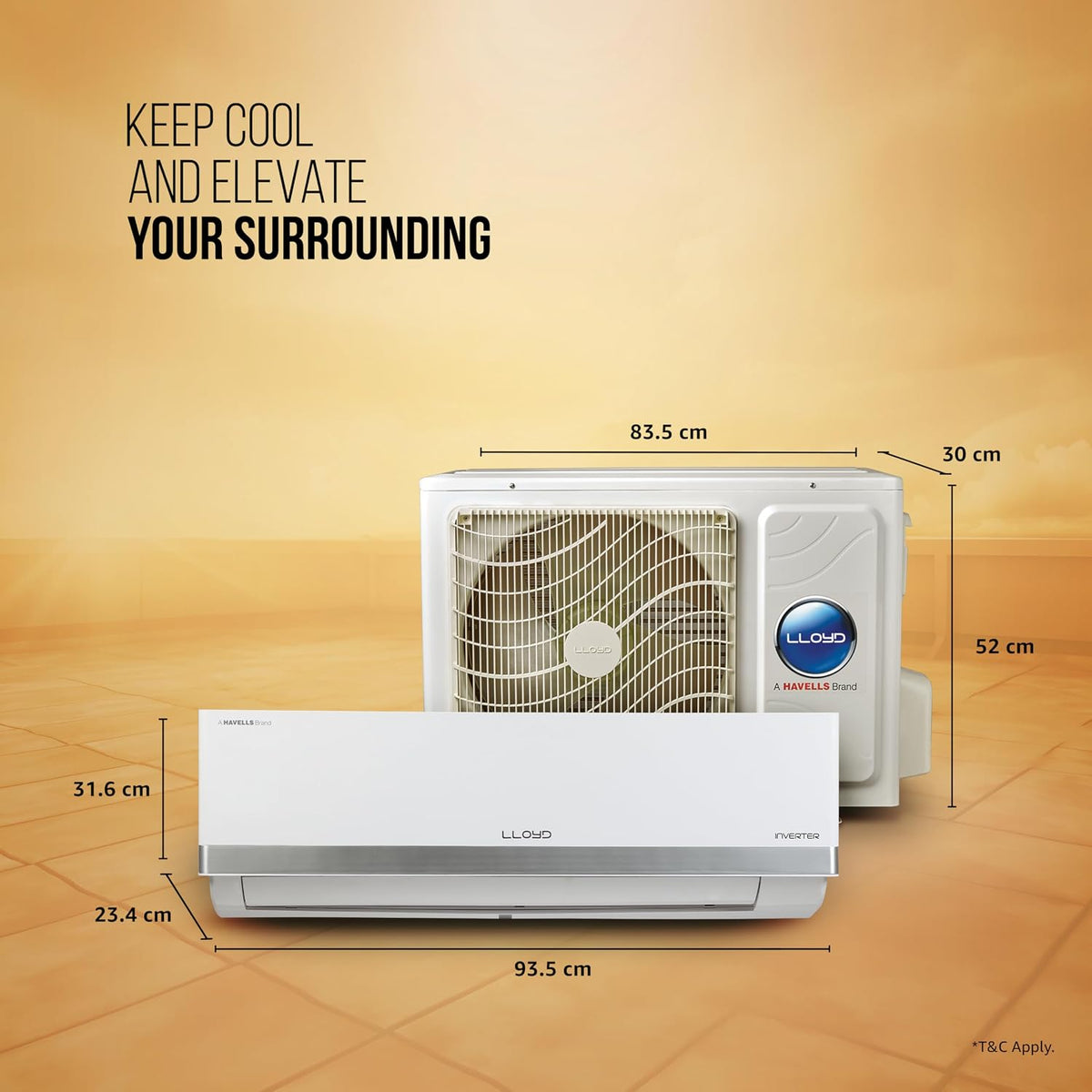 Lloyd 1.5 Ton 3 Star Inverter Split AC (5 in 1 Convertible, Cools Even at 52°C, Anti Corrosion Coating, Copper, Anti-Viral Filter, White with Silver (GLS18I3FOSBW))-6