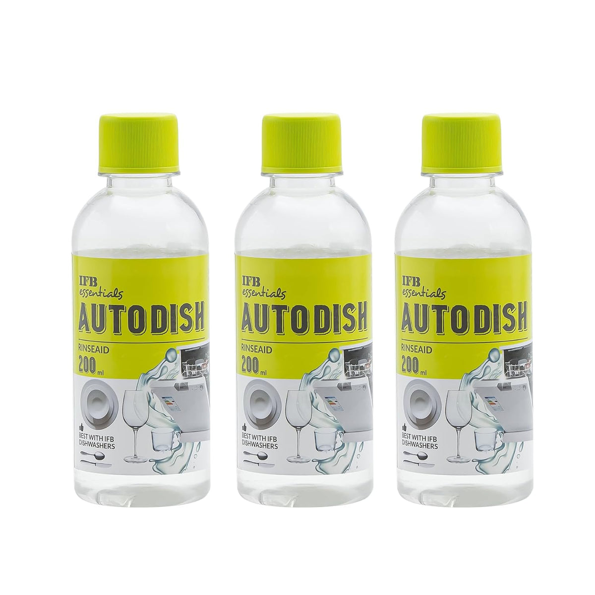 IFB Essentials Dishwasher Autodish Rinse Aid (Pack of 3*200ml)