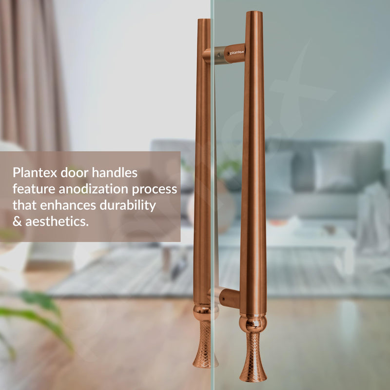 Plantex Main Door Handle/Stainless Steel & Aluminium Door Handle/300mm Pull-Push Handle for Home/Office/Hotel - Pack of 1 (DTMD-413, Rose Gold)-6