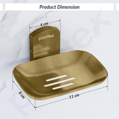 Plantex 304 Grade Stainless Steel Bathroom Soap Holder/Soap Stand for Washbasin/Soap Dish/Bathroom Accessories - Parv (Brass Antique)-4