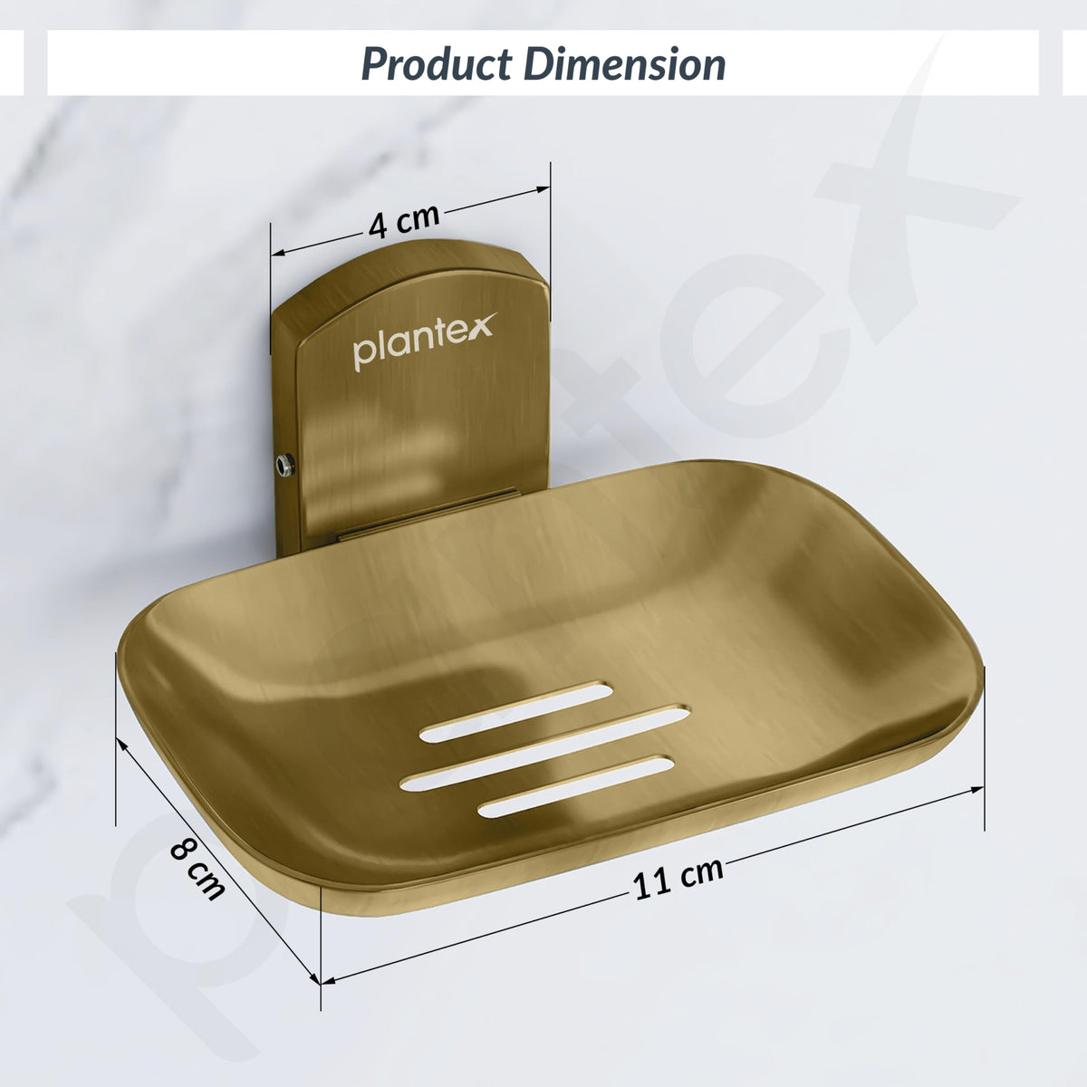 Plantex 304 Grade Stainless Steel Bathroom Soap Holder/Soap Stand for Washbasin/Soap Dish/Bathroom Accessories - Parv (Brass Antique)-4