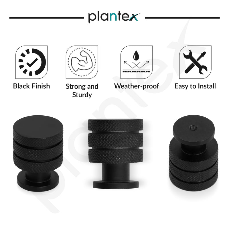 Plantex Knobs for Drawer/Drawer Knobs/Cabinet Knobs/Drawer knobs Handle/Pull-Push Knobs for Home/Office Drawers - Pack of 8 (Black)-4