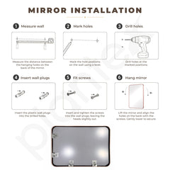 Plantex Aluminium Frame Mirror for Wall/Rectangle Wall Mount Mirror for Bedroom/Dressing Room/Living Room/Entryway - (24x32 Inch-Rose Gold)-4