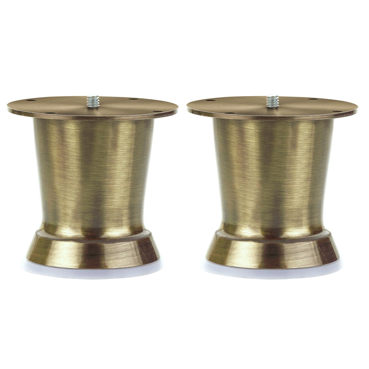 Plantex Heavy Duty Pillar 3 Inch Spare Sofa Legs for Bed Furniture/Sofa Legs for Table/Sofa Support Legs Set of 2 Pcs (Brass Antique)