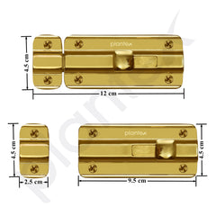 Plantex Premium Heavy Duty Door Stopper/Door Lock Latch for Home and Office Doors/Baby Latch for Home - Pack of 4 (PVD Gold)-4
