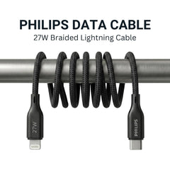 Philips DLC4150LB/94 27W iPhone Original Type-C to Lightning Fast Charging Cable (1.5m, Dark Slate)