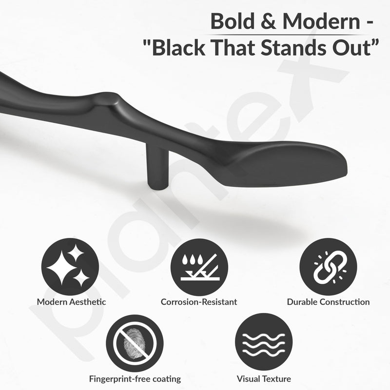 Plantex Cabinet Handle/Kitchen Cabinet Door Handle/Wardrobe/288 mm Cupboard Handle/Door Pull-Push Handle for Home/Office - Pack of 2 (Black) (Model APS-DTC-9136)-2