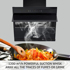 Glen Auto Clean Glass Filterless Chimney With Touch Controls With Motion Sensor, Wave And Start 1200 M3/H 90Cm, 1 Year On Product, 5 Year On Motor, (CH6073SXAC90)-5