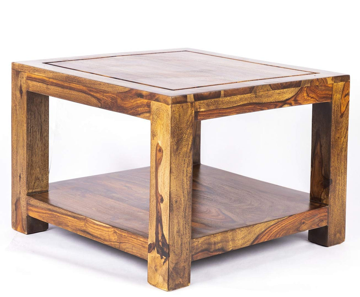 Solid Sheesham Wood Coffee Table/Centre Table - Teak Finish