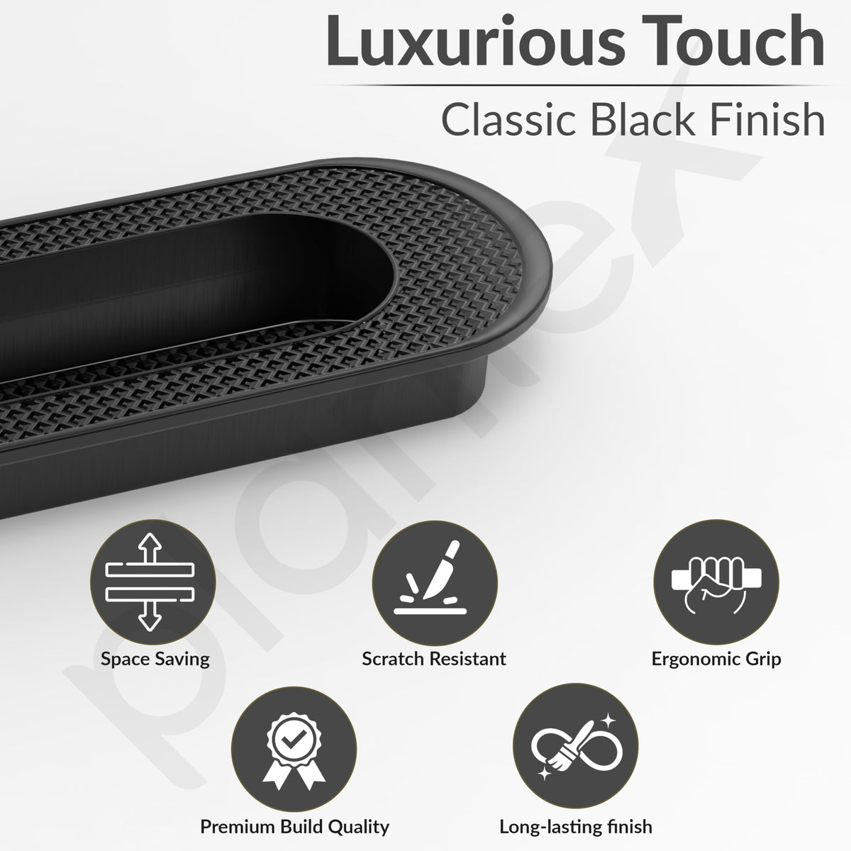 Plantex Sliding Door Handle/Concealed Handle for Sliding Door/224mm Concealed Handle for Wardrobe/Kitchen Cabinet - Pack of 1 (Black) (Model APS-DTC-3770)-3