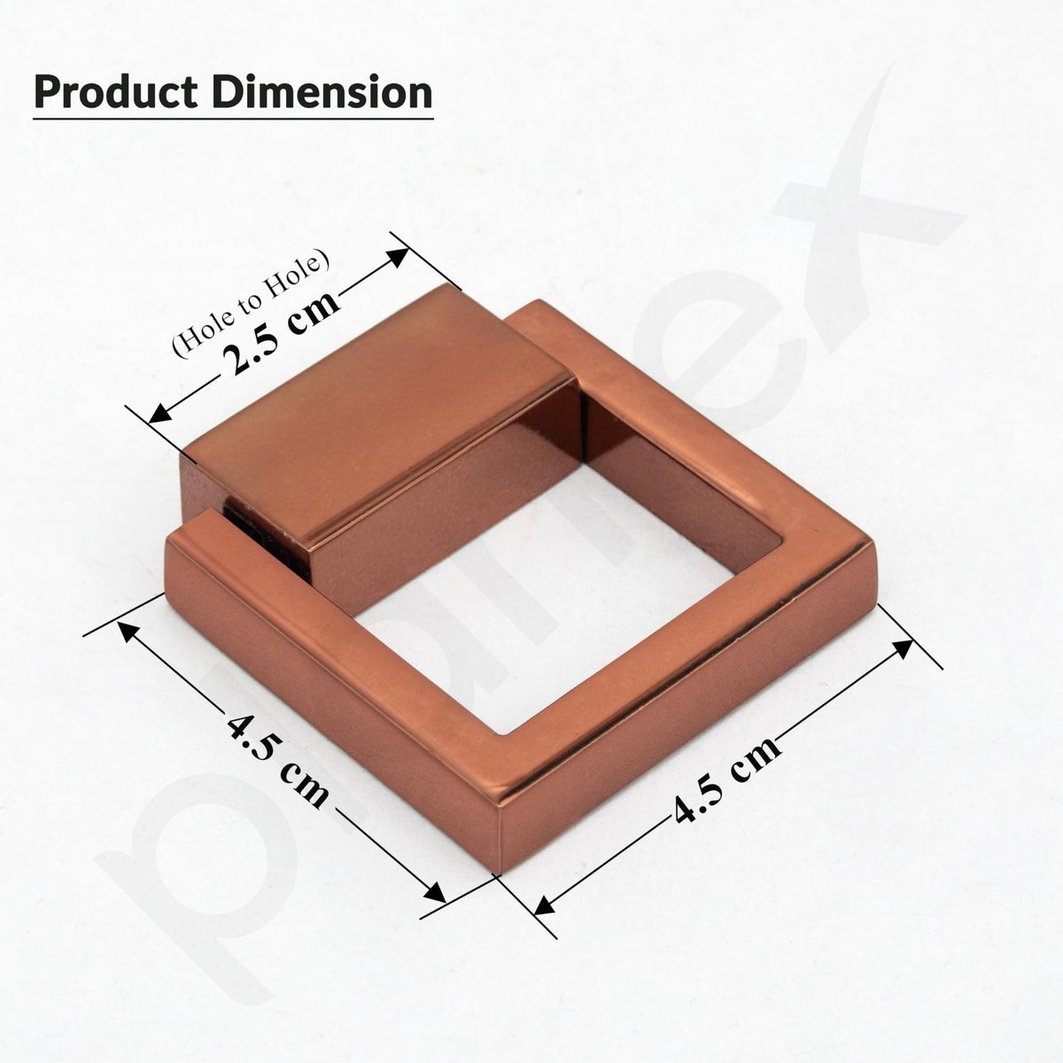 Plantex Drawer Kadi/2 Inch Chest Handle for Drawer/Square Cabinet Kadi/Pull-Push Small Kadi for Home/Office Drawer - Pack of 4 (SH-358, Rose Gold)-2