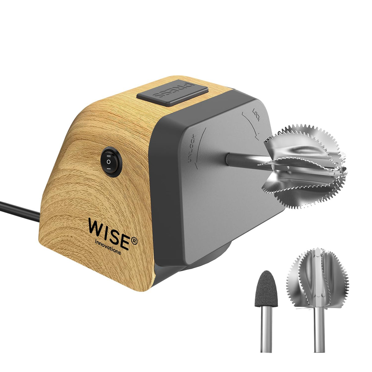 Wise Electric Coconut Scraper Machine with Vortex Blade, Dual Mode Switch, Anti-Skid Base, High Torque Motor for Fast Coconut Grating, Ideal for Kitchen, Home & Commercial Use