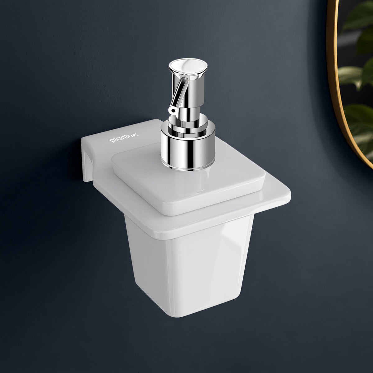 Plantex Liquid Soap Dispenser for Bathroom/Acrylic Shampoo Dispenser/Hand wash Dispense/Bathroom Accessories - Pack of 1 (VIW-137, White)-1