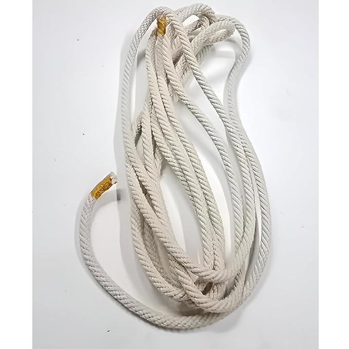 Bloomico 5 Meter Baby Cradle Cotton Rope | 15mm Thick White Thottil Kayiru for Newborn Jhula Swing | Strong & Durable Baby Hammock Rope | Soft Cotton Cradle String – Pack of 1