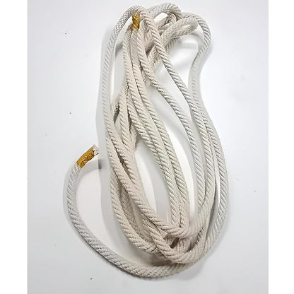 Bloomico 5 Meter Baby Cradle Cotton Rope | 15mm Thick White Thottil Kayiru for Newborn Jhula Swing | Strong & Durable Baby Hammock Rope | Soft Cotton Cradle String – Pack of 1