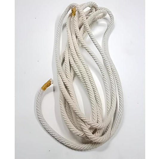 Bloomico 5 Meter Baby Cradle Cotton Rope | 15mm Thick White Thottil Kayiru for Newborn Jhula Swing | Strong & Durable Baby Hammock Rope | Soft Cotton Cradle String – Pack of 1