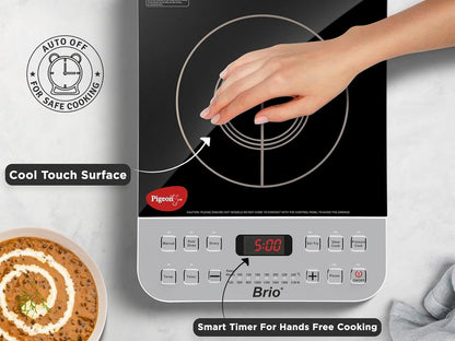 Pigeon by Stovekraft Brio Plus Induction Stove 2100 Watts for Fast and Easy Cooking
