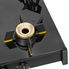 Faber Liftable Burners Freestanding Cooktop | Genius 704 Bk | 70Cm Width | Brass Burners | Manual Ignition | Abs Knobs |