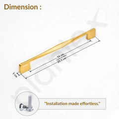 Plantex Cabinet Handle/160mm Handle for Drawer/Wardrobe/Kitchen Handle/Pull-Push Handle for Home/Office - Pack of 2 (Gold)-2