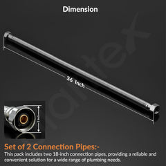 Plantex Stainless Steel Leak Proof Geyser Connection Pipe | 36 Inch Hot & Cold Water Geyser Pipe | Set of 2 | G1/2 Thread | Connection Pipe for Water Heater, Mixer & Sink | Chrome(pk-2)-4