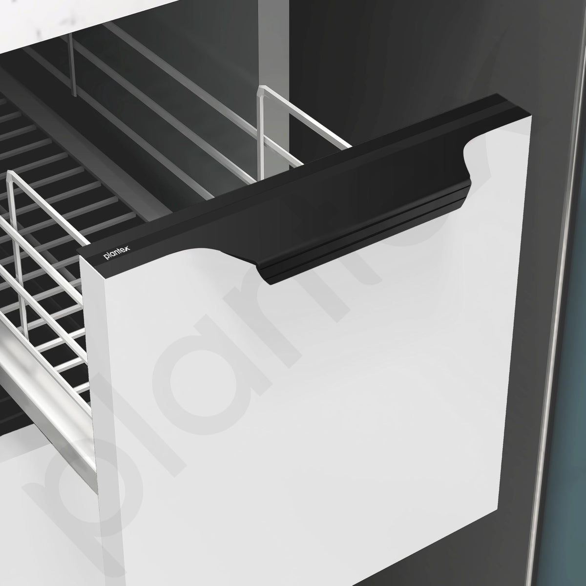 Plantex Profile Handle for Kitchen Cabinet/6 Inch Aluminium Drawer Profile Handle/Wardrobe Pull Handle for Home/Office/Hotel - Pack of 3 (Black) (Model APS-PF-1003)-5