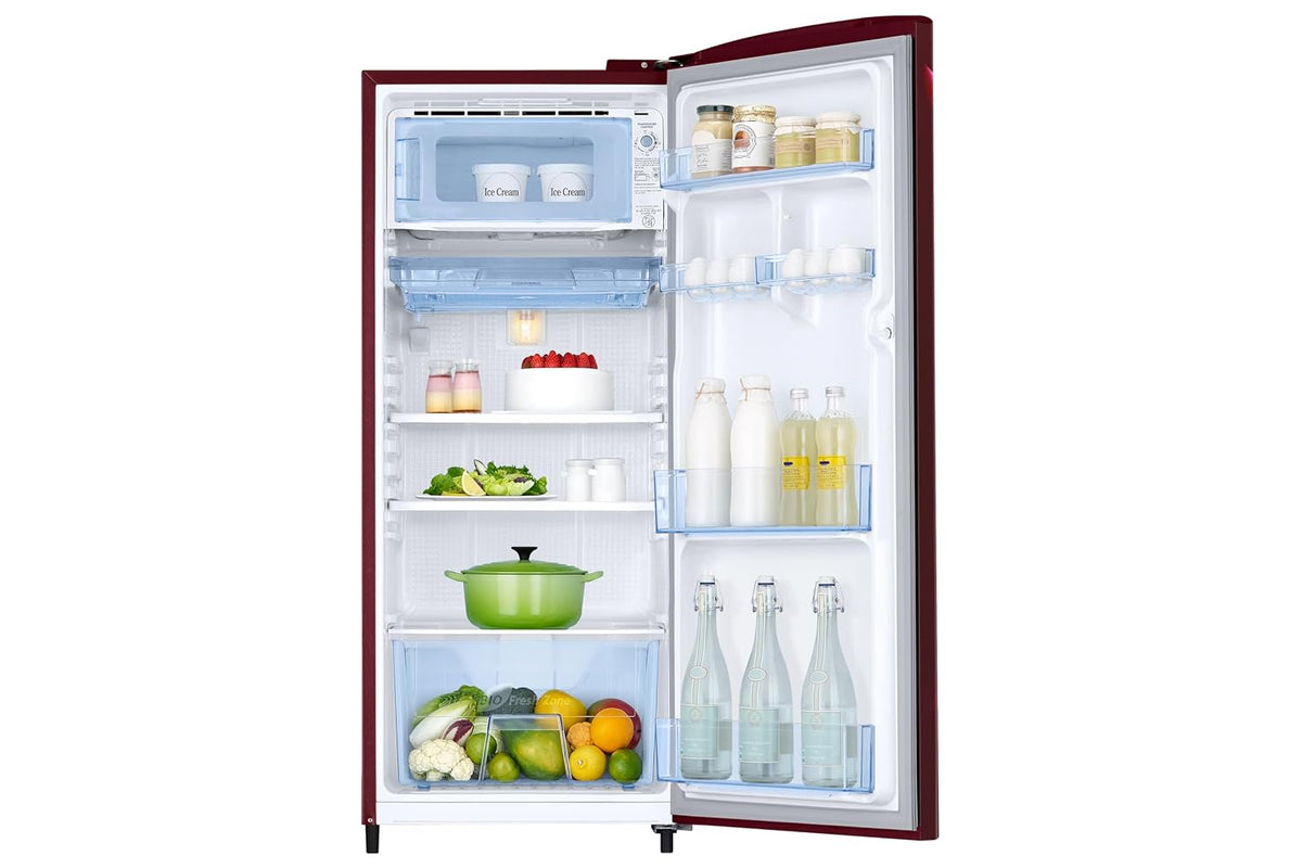 Samsung 183 L, 3 Star, Digital Inverter, Direct-Cool Single Door Refrigerator (RR20H2723RZ/NL, Midnight Blossom Red, Single Touch Defrost, 2026 Model)-5