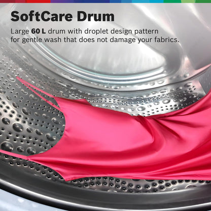 Bosch 7 kg 5 Star Fully-Automatic Front Loading Washing Machine (WAJ24209IN, Black, AI active water plus, In-Built Heater, BLDC Inverter motor, Steam)