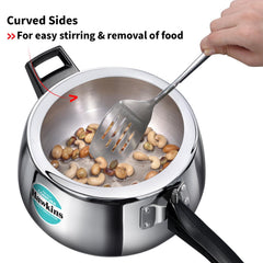 Hawkins 5 Litre Triply Contura Pressure Cooker, Triply Stainless Steel Induction & Contura shaped Cooker, Silver (SSTCO50)