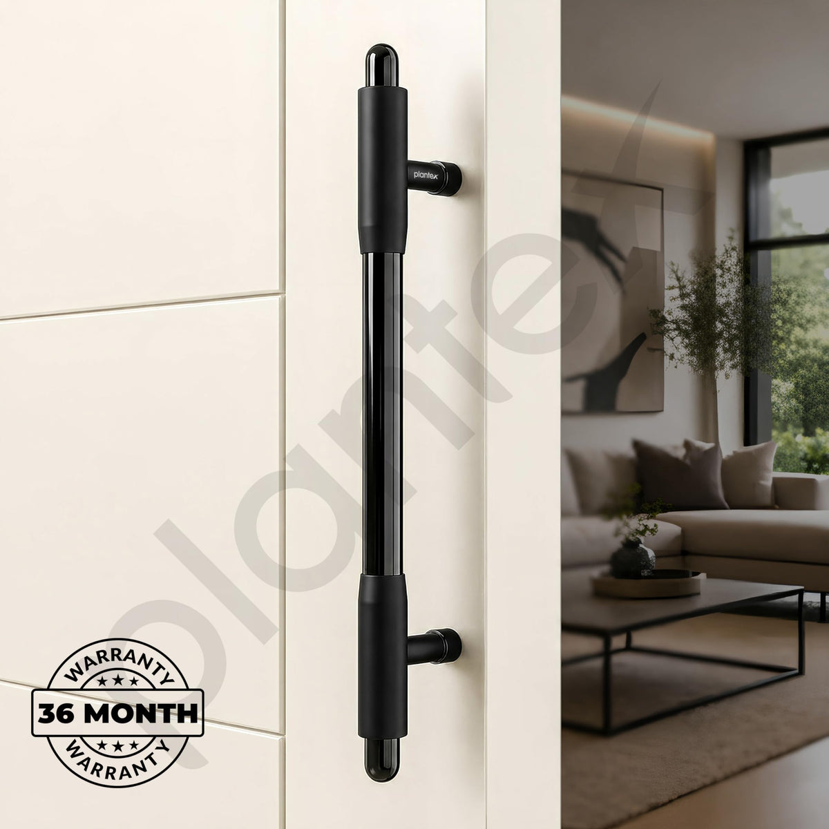 Plantex 12 Inch Main Door Handle/Pull-Push Handle for Main Door/Stainless Steel Handle for Home&Office/Hotel - Pack of 1 (Z-Black & PVD Black)-5