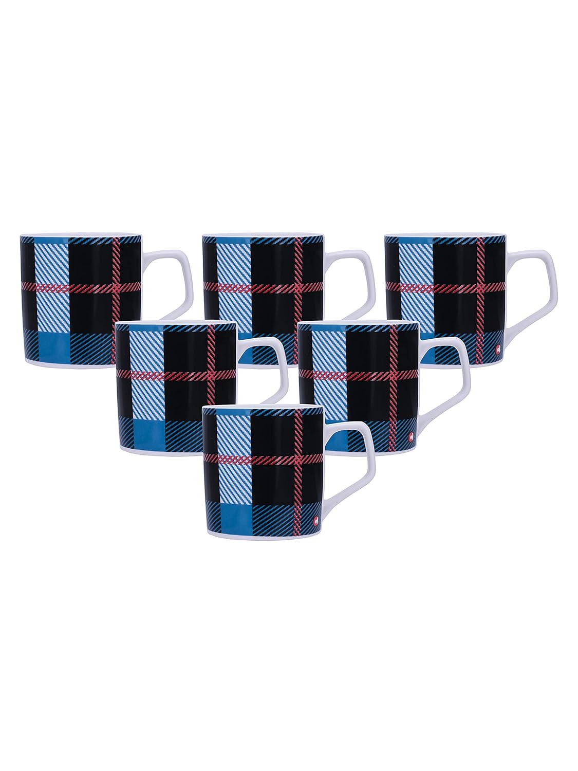 Clay Craft - Director Coffee Mugs Set, 6 Pieces, 230ml, Hilton 370, Ceramic