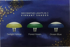 Philips Lighting India Plastic Base B22 Deco Ring Bulb (Forest Green, 8W) - Pack of 2
