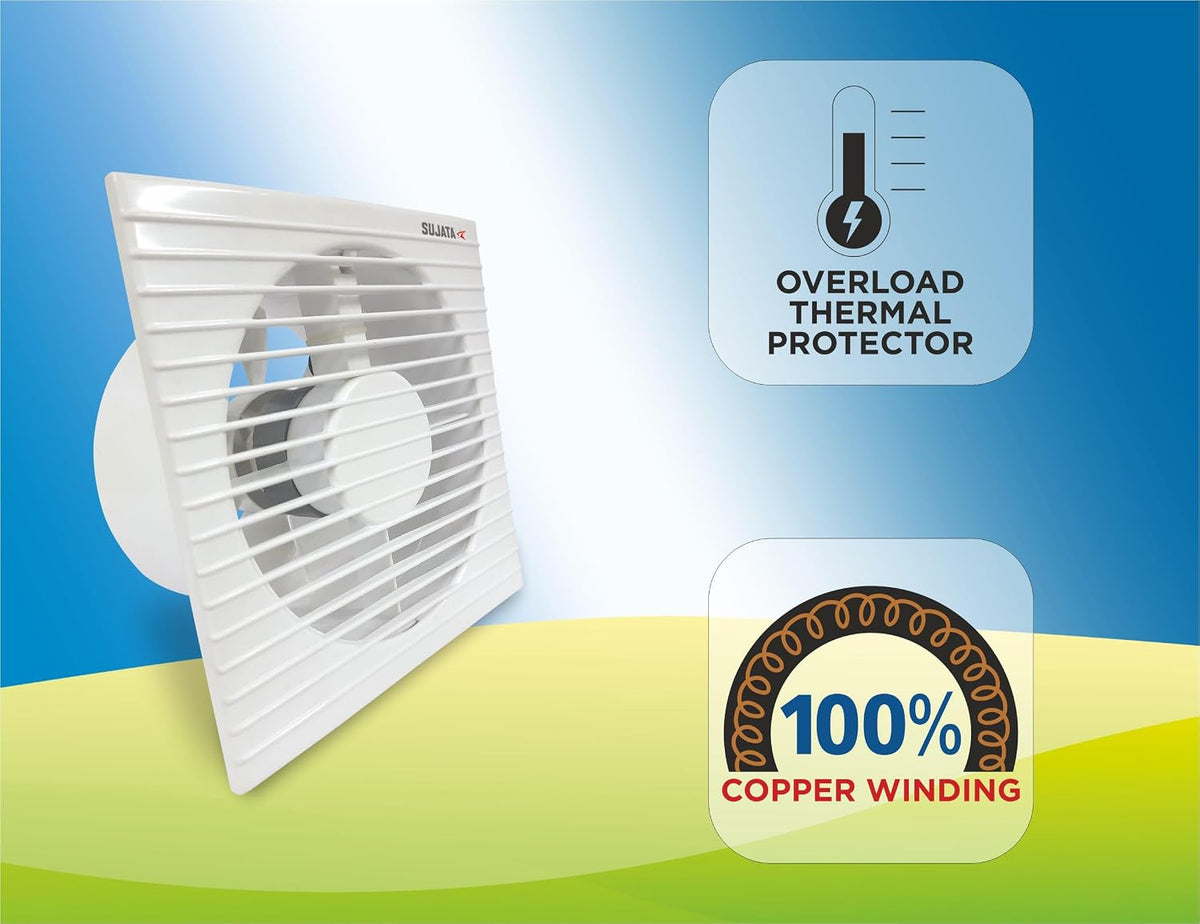 Sujata 150 mm Premium Exhaust Fan for Kitchen, Bathroom & Office-3
