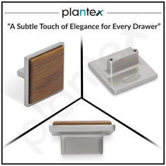 Plantex Knobs for Drawer/Square Drawer Knobs/Knobs for Cabinets/Pull-Push Knobs for Kitchen/Bedroom Drawer - Pack of 1 (Big, Satin & Wood)-5