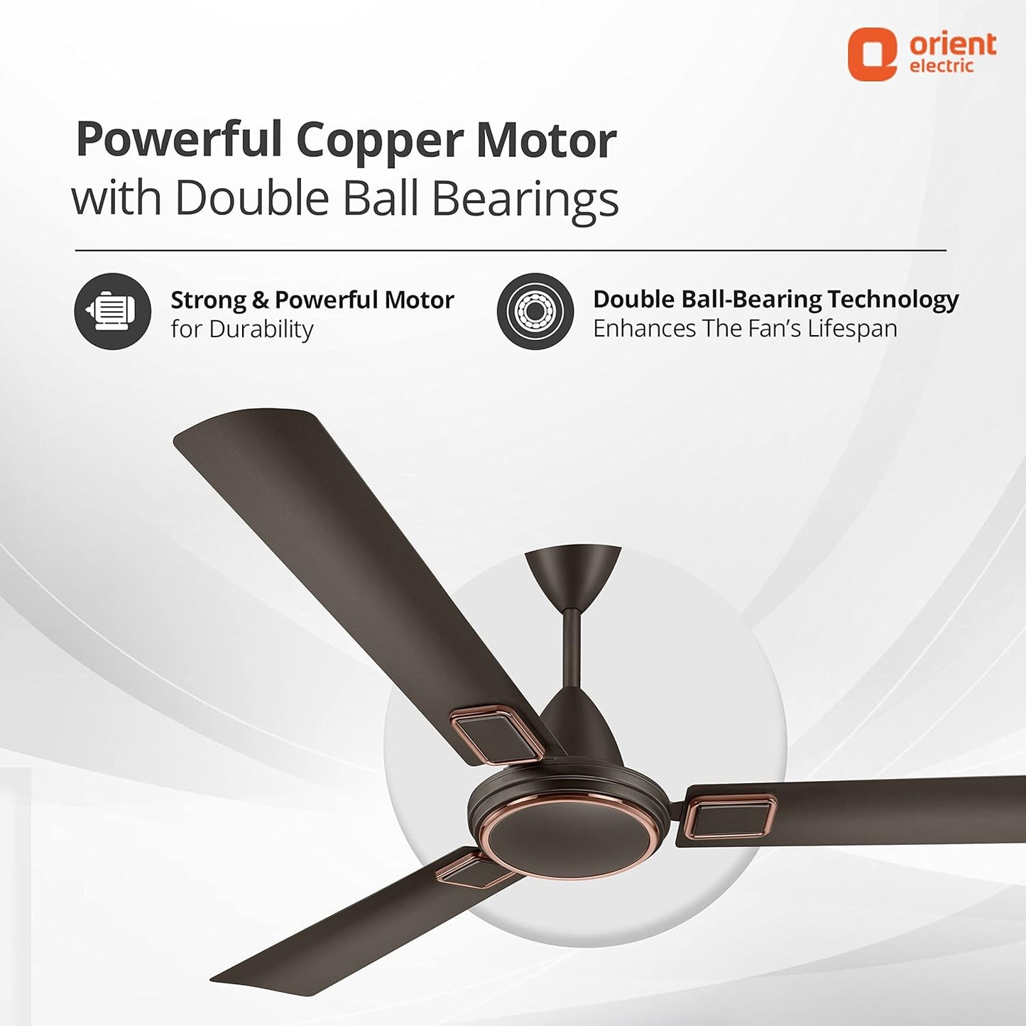 Orient Electric 1200 mm Falcon 425 Deco Metallic Bronze Ceiling Fan - Copper