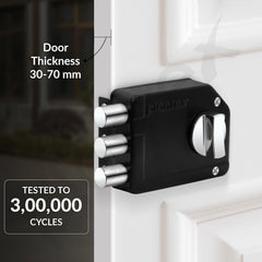 Plantex Brass Tri-Bolt Lock For Main Door/Heavy Duty Door Lock With 4 Keys/Suitable On Single Door For Home/Office/Hotel - Pack Of 1 (Z-Black) (Model APS-TB005)-2