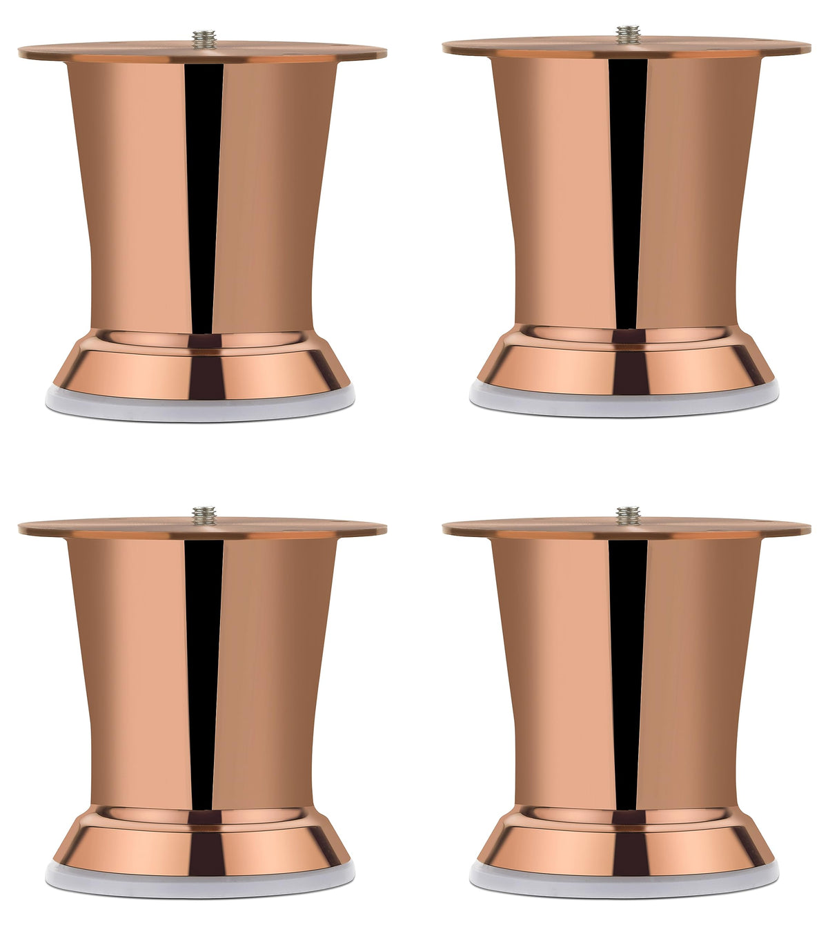 Plantex Heavy Duty 3 Inch Spare Sofa Legs for Bed Furniture/Sofa Legs for Table/Sofa Support Legs Set of 4 Pcs (Rose Gold)